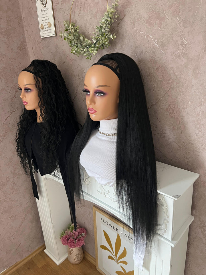 Rep za kosu - Dugi crni, ravni 85cm - Premium kvalitet - Eynna Human hair perike, repovi, esktenzije, frizure, ljudska kosa, umjetna kosa, ekstenzije, nadogradnja,  kosa koja ocarava!